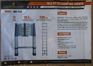 lot 117 image: LandHonor 10 12 Alum Telescoping Ladder
