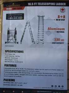 lot 118 image: LandHonor 16 12 Alum Telescoping Ladder