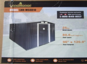 lot 120 image: LandHonor 8x10 Storage Shed