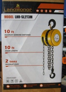 lot 214 image: LandHonor 2ton Chain Hoist