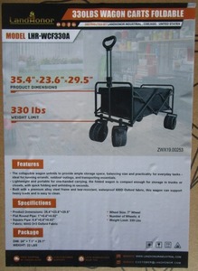 lot 247 image: LandHonor Foldable Wagon