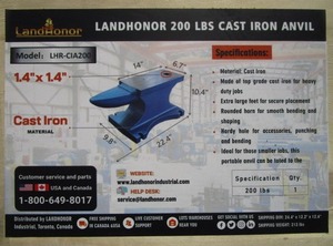 lot 157 image: LandHonor 200lb Anvil