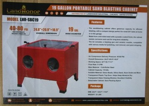 lot 196 image: LandHonor Benchtop Sandblast Cabinet