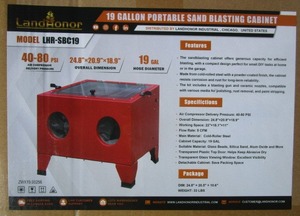 lot 241 image: LandHonor Benchtop Sandblast Cabinet