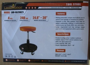 lot 160 image: LandHonor Rolling Shop Stool