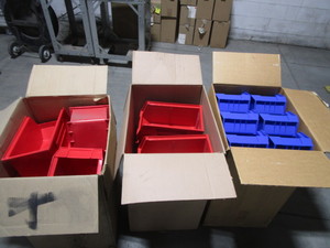 lot 42 image: (32) (New) 8x15x7 Parts Bins