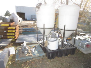lot 76 image: (2) Environmental 115gal Tanks, Pump, Accessories