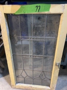 lot 77 image: Vintage leaded window, mirror