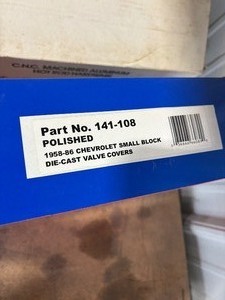 lot 109 image: Small Block Chevy Aluminum Valve Covers