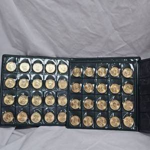 lot 51 image: 40 Coin Collection of Gold $1 Presidents in Holders