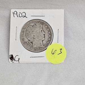 lot 63 image: 1902 Barber 50cG, Silver