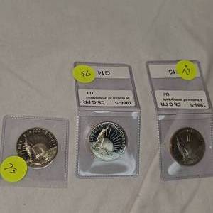 lot 73 image: 3-Proof 1986-s Nation of Immigrant Coins