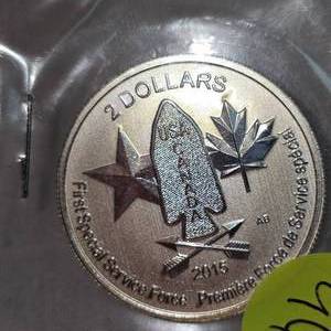 lot 96 image: 2015 $2, 12oz ,999 Canadian Silver Round