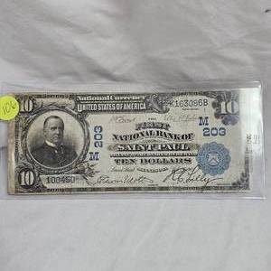 lot 106 image: 1902 $10 Saint Paul Large Nore DB