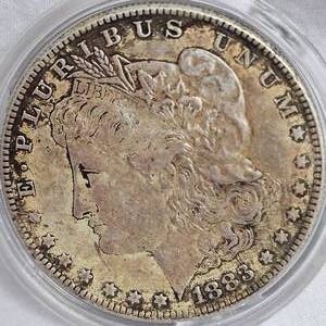 lot 108 image: 1883 Carson City Morgan $1, XF wToning