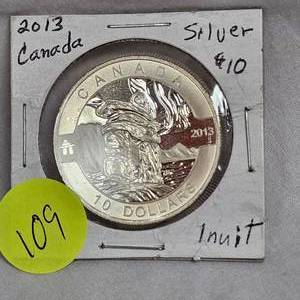 lot 109 image: 2013 $10 Silver Inuit