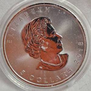 lot 110 image: 2018 $5 .9999 Silver 1oz Dragon