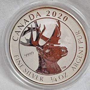 lot 111 image: 2020  $2 .9999 Silver 34 oz Canadian Caribou