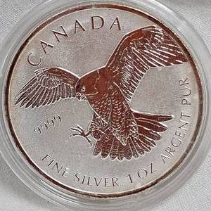 lot 112 image: 2016 $5 .9999 Silver 1 oz Canadian Eagle