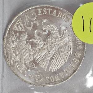 lot 119 image: 1968 Silver 25 Peso Mexican Olympics