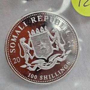 lot 122 image: 2023 .9999 1oz African Elephant