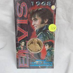 lot 124 image: 1968 Elvis 1oz Copper Commemerative Coin