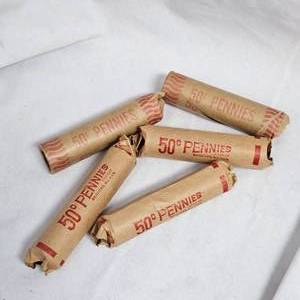 lot 125 image: 5 Rolls of Wheat Back Pennies