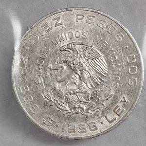 lot 130 image: 1956 Liberated 1 oz Silver Round