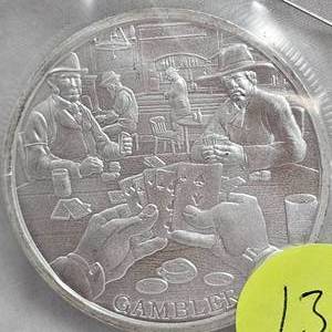 lot 135 image: The Gambler 1 oz Silver .999