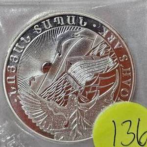lot 136 image: 2019 1 oz .999 Silver Noahs Ark