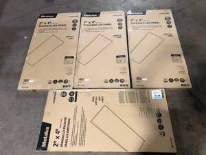 lot 9 image: Lot of Metalux 2 ft. x 4 ft. 4500 Lumens Integrated LED Flat Panel Light 4000K Customer Returns See Pictures