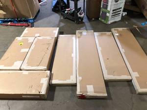 lot 24 image: Prepac HangUps 6-Piece Composite Garage Storage System in White  customer return see pictures