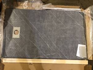 lot 50 image: Transolid Trimslate Plus 59.1 in. L x 35.5 in. W Alcove Shower Pan Base customer return see pictures