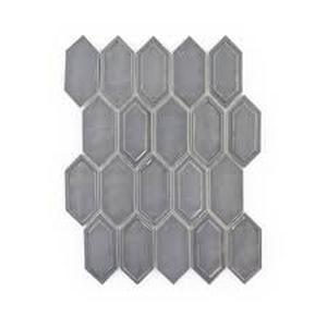 lot 13 image: 4 Boxes of Jeffrey Court Caldera Charcoal Blue 10 in. x 13 in. Hexagon Gloss Glass Mosaic Wall Tile (0.902 Sq. Ft.Each)   Customer Returns See Pictures