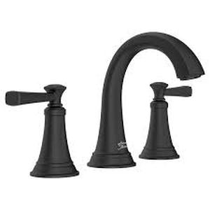 lot 43 image: American Standard Rumson 8 in. Widespread 2-Handle Bathroom Faucet in Matte Black customer return see pictures