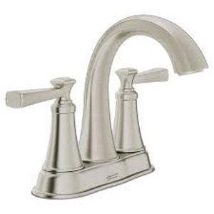 lot 46 image: American Standard Rumson 4 in. Centerset 2-Handle Bathroom Faucet in Brushed Nickel customer return see pictures