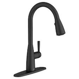 lot 48 image: American Standard Fairbury 2S Single-Handle Pull-Down Sprayer Kitchen Faucet in Matte Black customer return see pictures