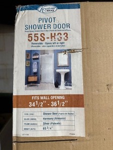 lot 223 image: NEW In Box Pivot Shower Door