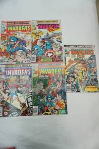 lot 20 image: (5ct) Vintage The Invaders Marvel Comics
