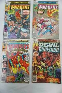 lot 23 image: (4ct) Vintage Marvel Comics. Devil Dinosaur & The Invaders