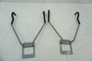 lot 39 image: Wall-Mounted Flip-Up Storage Hangers (2ct)