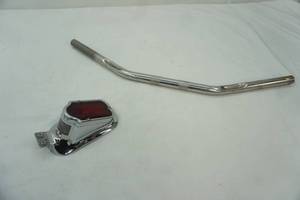 lot 42 image: Chrome Motorcycle Tombstone Brake Tail Light & Motorcycle Drag Handlebars