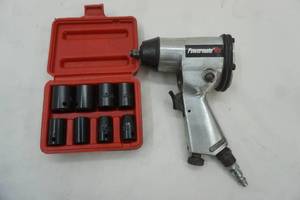 lot 48 image: Powermate Vx Air Impact Wrench & Grip Socket Set