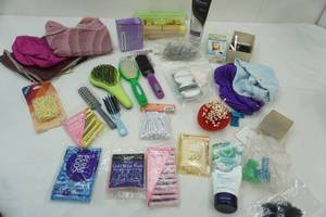 lot 104 image: Hair Brushes, Curlers, Pins for Curlers, Hair Gel