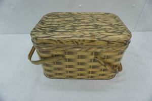 lot 166 image: Vintage Metal Picnic Basket