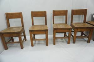 lot 202 image: (4ct) Wooden Childrens Chairs. Ladysmith Furniture Co.