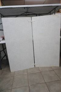 lot 205 image: Hinged Folding Pegboard 48x 48
