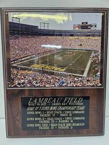 lot 88 image: Green Bay Packers Lambeau Field Plaque