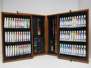 lot 126 image: LARGE Brand New Art Set wCase - Paint, Markers etc.