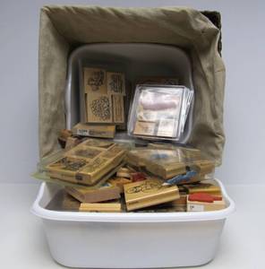 lot 127 image: Large Estate Lot of New & Like New Wood Block Stamps
